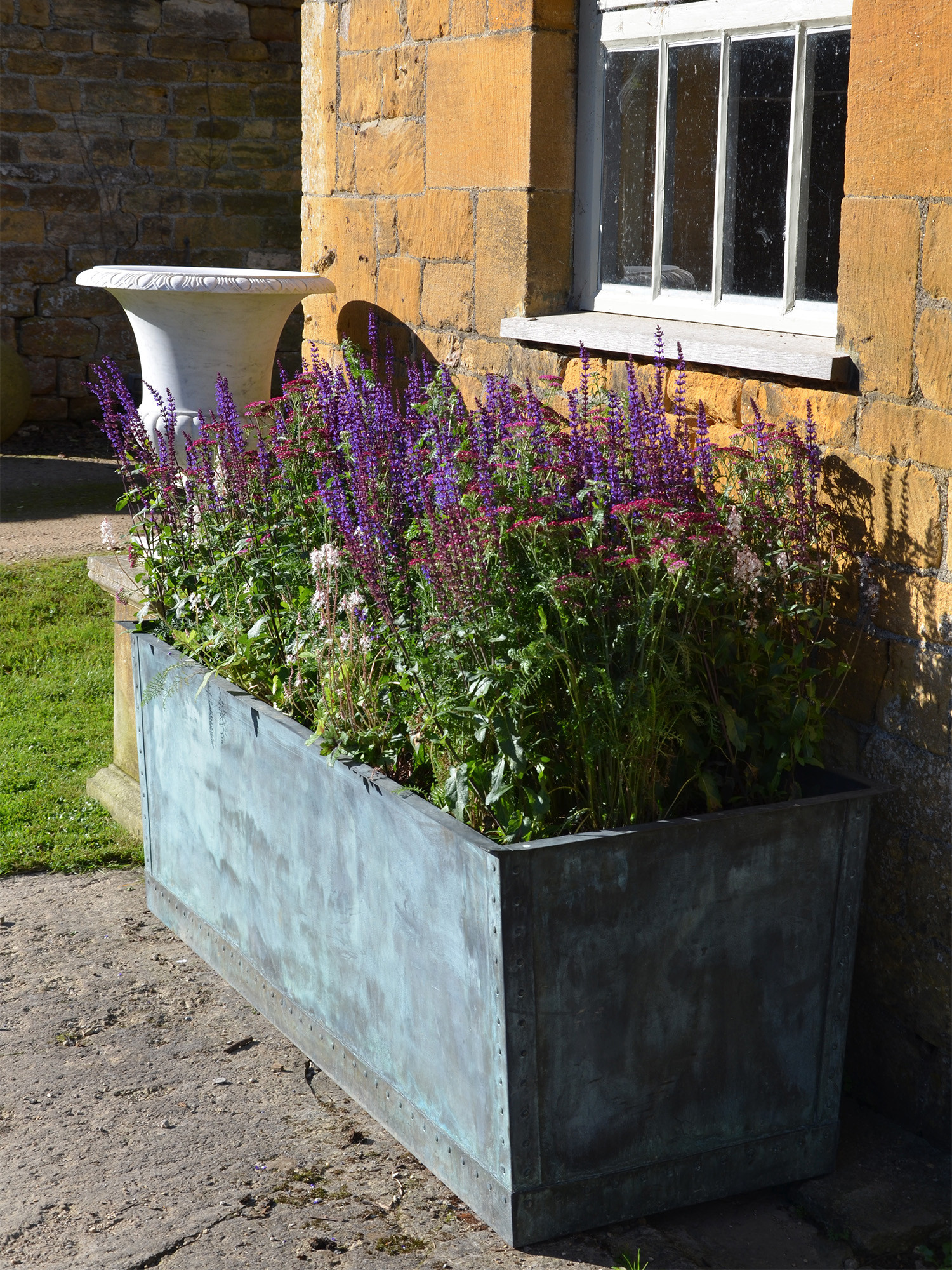 The Rectangular Copper Garden Planter - Large Wide - ARCHITECTURAL HERITAGE